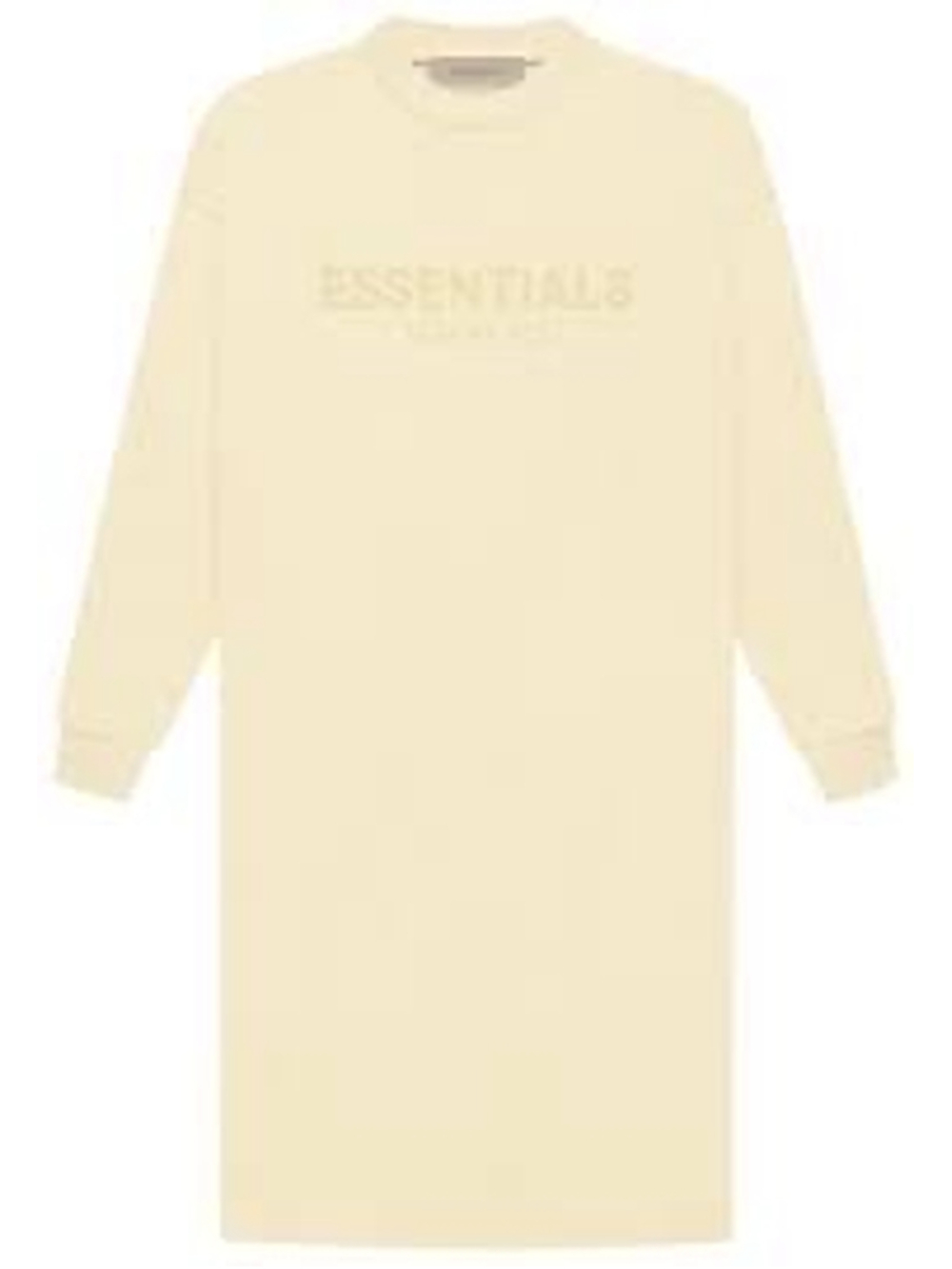 Fear of God Essentials Long-Sleeve Tee Dress Canary With Pockets Womens Size XXL